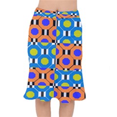 Octagon Orange Short Mermaid Skirt by impacteesstreetwear