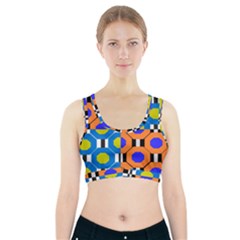 Octagon Orange Sports Bra With Pocket by impacteesstreetwear