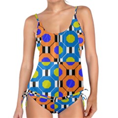 Octagon Orange Tankini Set