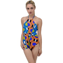 Octagon Orange Go With The Flow One Piece Swimsuit by impacteesstreetwear