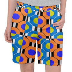 Octagon Orange Pocket Shorts