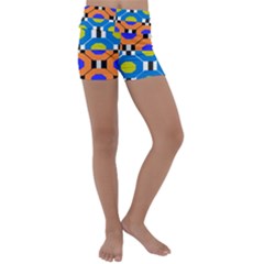 Octagon Orange Kids  Lightweight Velour Yoga Shorts