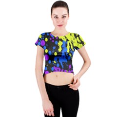 Painted Design 5 Crew Neck Crop Top by impacteesstreetweartwo