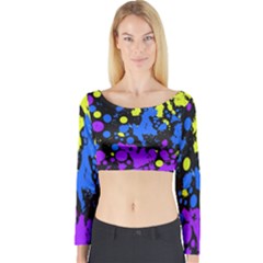 Painted Design 5 Long Sleeve Crop Top by impacteesstreetweartwo