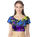 Painted Design 5 Short Sleeve Crop Top View1