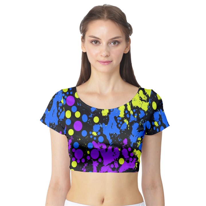 Painted Design 5 Short Sleeve Crop Top