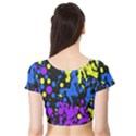 Painted Design 5 Short Sleeve Crop Top View2