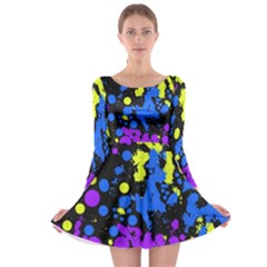 Painted Design 5 Long Sleeve Skater Dress by impacteesstreetweartwo