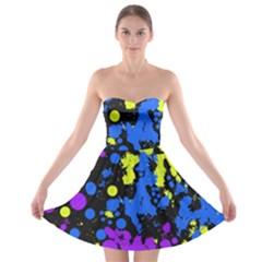 Painted Design 5 Strapless Bra Top Dress by impacteesstreetweartwo