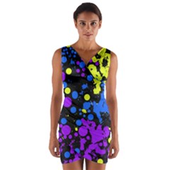 Painted Design 5 Wrap Front Bodycon Dress by impacteesstreetweartwo