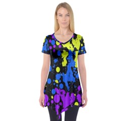 Painted Design 5 Short Sleeve Tunic  by impacteesstreetweartwo