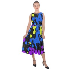 Painted Design 5 Midi Tie-back Chiffon Dress by impacteesstreetweartwo