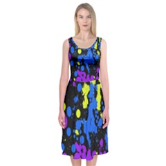 Painted Design 5 Midi Sleeveless Dress by impacteesstreetweartwo