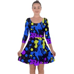 Painted Design 5 Quarter Sleeve Skater Dress by impacteesstreetweartwo