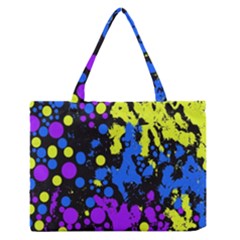 Painted Design 5 Zipper Medium Tote Bag