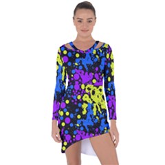 Painted Design 5 Asymmetric Cut-out Shift Dress by impacteesstreetweartwo