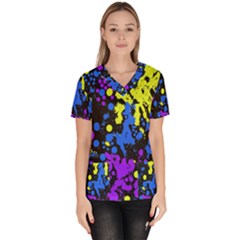 Painted Design 5 Women s V-neck Scrub Top by impacteesstreetweartwo