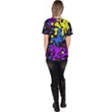 Painted Design 5 Women s V-Neck Scrub Top View4