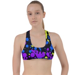 Painted Design 5 Criss Cross Racerback Sports Bra by impacteesstreetweartwo