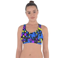 Painted Design 5 Cross String Back Sports Bra by impacteesstreetweartwo