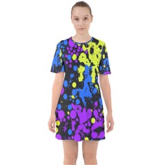 Painted Design 5 Sixties Short Sleeve Mini Dress by impacteesstreetweartwo