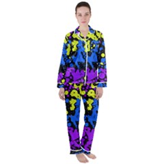 Painted Design 5 Satin Long Sleeve Pyjamas Set by impacteesstreetweartwo