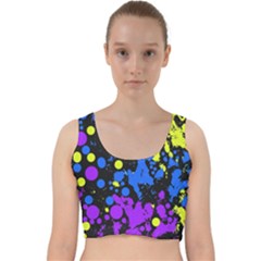 Painted Design 5 Velvet Racer Back Crop Top by impacteesstreetweartwo