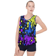 Painted Design 5 Bubble Hem Chiffon Tank Top by impacteesstreetweartwo