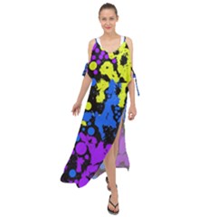 Painted Design 5 Maxi Chiffon Cover Up Dress by impacteesstreetweartwo