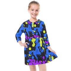 Painted Design 5 Kids  Quarter Sleeve Shirt Dress by impacteesstreetweartwo