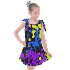 Painted Design 5 Kids  Tie Up Tunic Dress