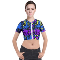 Painted Design 5 Short Sleeve Cropped Jacket by impacteesstreetweartwo