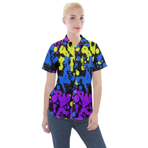 Painted Design 5 Women s Short Sleeve Pocket Shirt by impacteesstreetweartwo