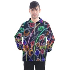 Dragon Lights Men s Half Zip Pullover