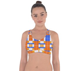 Checkered 5 Cross String Back Sports Bra