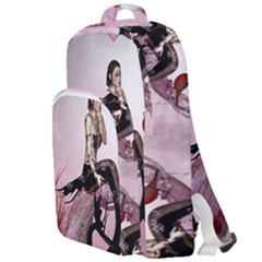 Wonderful Dark Mermaid Sitting On A Tree Double Compartment Backpack by FantasyWorld7