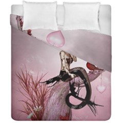 Wonderful Dark Mermaid Sitting On A Tree Duvet Cover Double Side (california King Size) by FantasyWorld7