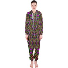 Paradise Flower In The Jungle Hooded Jumpsuit (ladies)  by pepitasart