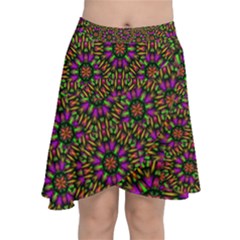 Paradise Flower In The Jungle Chiffon Wrap Front Skirt by pepitasart