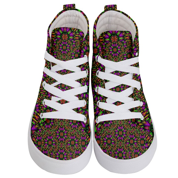 Paradise Flower In The Jungle Kids  Hi-Top Skate Sneakers