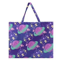 Sparkly Otterspace 2019 Wallpaper Zipper Large Tote Bag