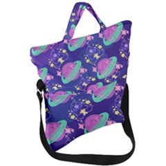 Sparkly Otterspace 2019 Wallpaper Fold Over Handle Tote Bag by sparklyotterspace