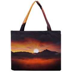 Sunset Sun Light Landscape Mini Tote Bag by Pakrebo