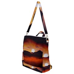 Sunset Sun Light Landscape Crossbody Backpack by Pakrebo