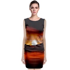 Sunset Sun Light Landscape Classic Sleeveless Midi Dress by Pakrebo