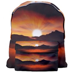 Sunset Sun Light Landscape Giant Full Print Backpack by Pakrebo