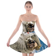 Astronaut Space Shuttle Discovery Strapless Bra Top Dress by Pakrebo