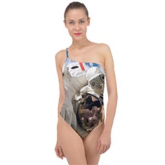 Astronaut Space Shuttle Discovery Classic One Shoulder Swimsuit by Pakrebo