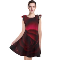 Rose Art Beautiful Beauty Bloom Tie Up Tunic Dress by Pakrebo