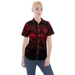 Rose Art Beautiful Beauty Bloom Women s Short Sleeve Pocket Shirt